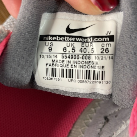 Nike Revolution 2 Women’s 9 Wolf Gray Turquoise Pink Running Shoe - Picture 7 of 9